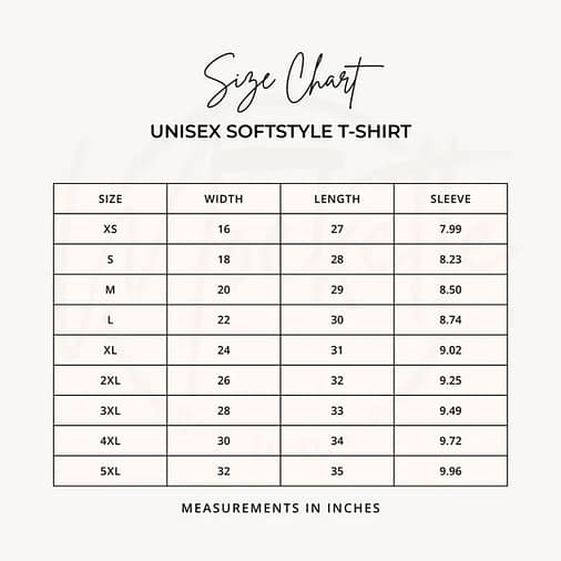 shirt sizing guide